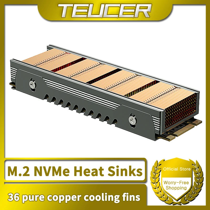 HB TEUCER M.2 SSD NVMe ความร้อน M2 2280 Solid State Drive 36 Cooling Fin หม้อน้ําแผ่นความร้อน