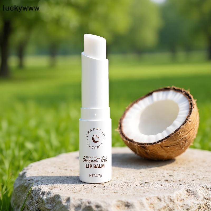 Luckywww SADOER 2.7g Coconut Lip Balm - บํารุงและความชุ่มชื้นยาวนานสําหรับผู้ชายและผู้หญิง - ลิปบาล์มดูแลทุกวันได้ดี
