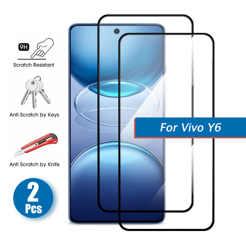 Vivo Y6 Y6t Y60 กระจกนิรภัยสําหรับ Vivo V21 V21e V20 Pro SE Y76 Y72 5G Y31 Y1s Y12s Y50 Y30 Y20 Y20i 1-2 pcs ป้องกันหน้าจอ