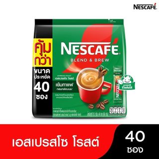 [สินค้าส่งด่วน] เนสกาแฟเบลนดแอนบรูเอสเปรสโซโรสต15.1กX40ซ NESCAFE BLENDANDBREW ESPRESSO 15.1GX40S