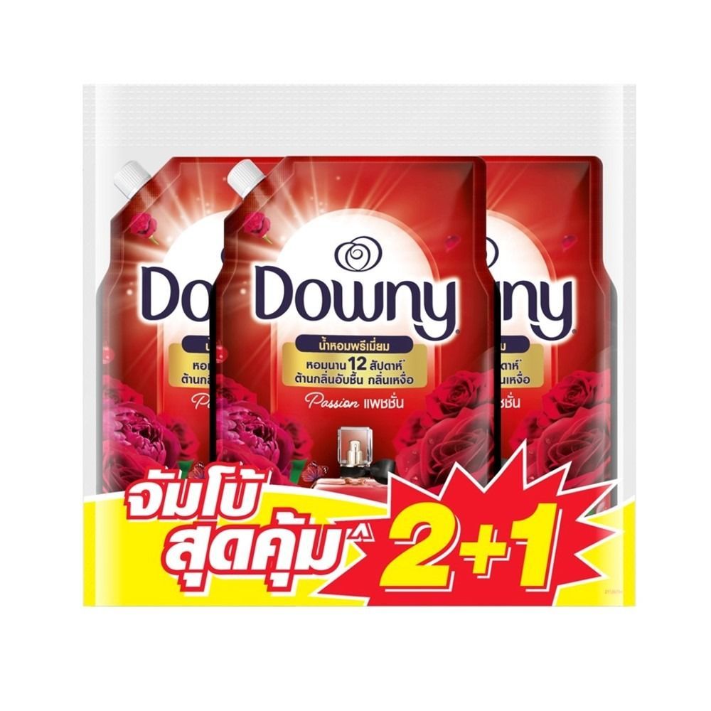 [สินค้าส่งด่วน] ดาวน์นี่ น้ำยาปรับผ้านุ่ม กลิ่นแพชชั่น 1 ลิตร X3 DOWNY FABRIC SOFTENER PASSION 1 L. X3