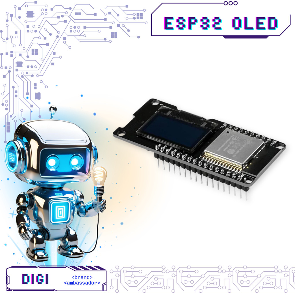 ESP32 พร้อมจอแสดงผล OLED 0.96 นิ้ว - Digibot