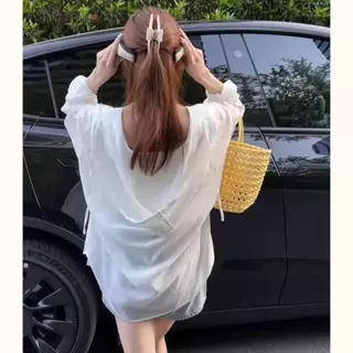 Red Berry เสื้อแจ็กเก็ตมีฮู้ดกันแดดสำหรับผู้หญิง แขนยาว ระบายอากาศได้ดี เหมาะสำหรับฤดูร้อน 99407