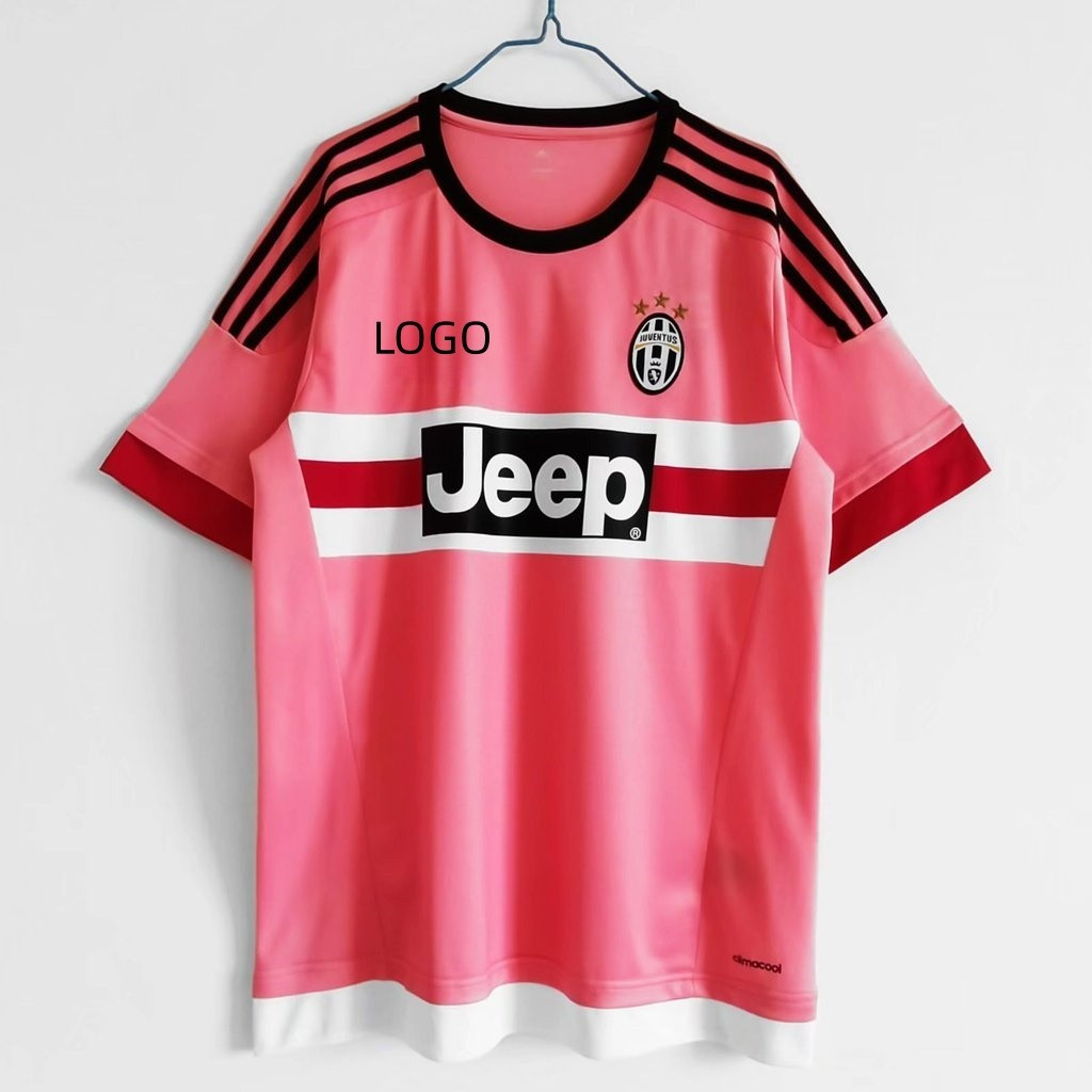 2015/16 Juventus Retro Edition Mens Away เสื้อฟุตบอลแขนสั้น