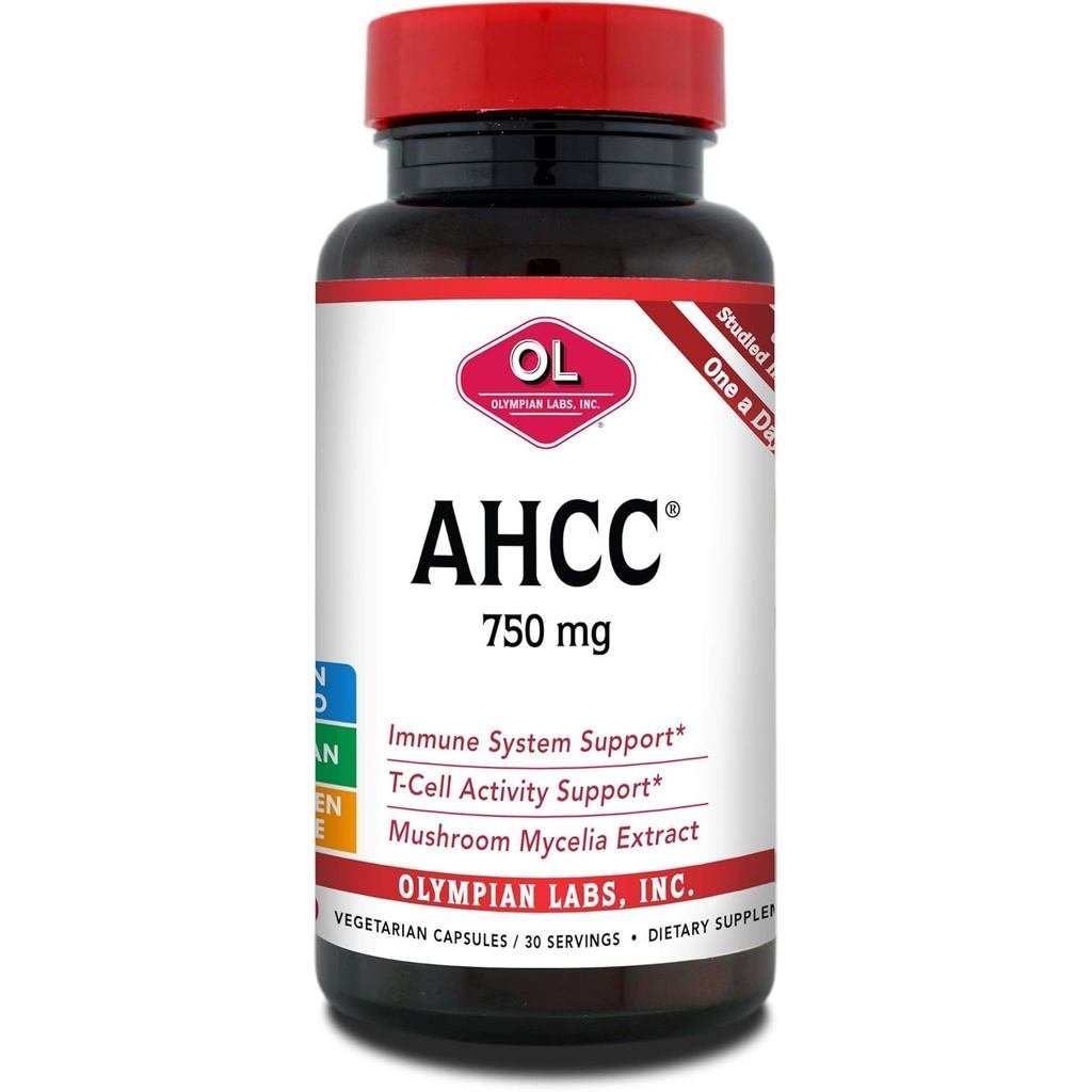 Olympian Labs Premium อาหารเสริม AHCC 750 มก. ของ AHCC ต่อแคปซูล – รองรับสุขภาพภูมิคุ้มกัน, ฟังก์ชั่