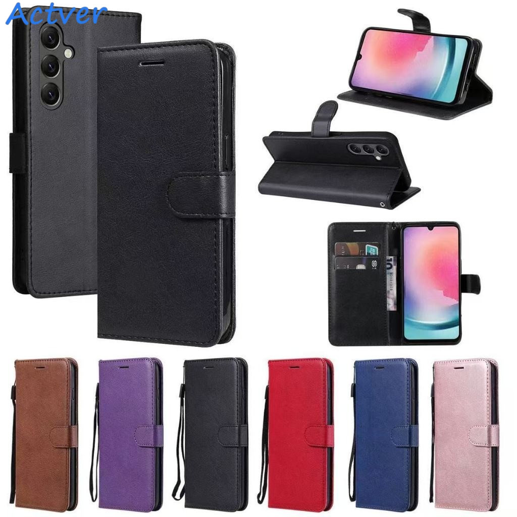 ⚡️ส่งจากไทย⚡️Xunte4เคสฝาพับ ล็อค แถมสาย สำหรับ Samsung A57 A37 A17 A07 A16 A06 A55 A35 A25/A15 A05 A05S A23 5G A30 A30S A14 5G A04 A11 A36-A56 A06 4G 5G A31 เคสมีแม่เหล็ก