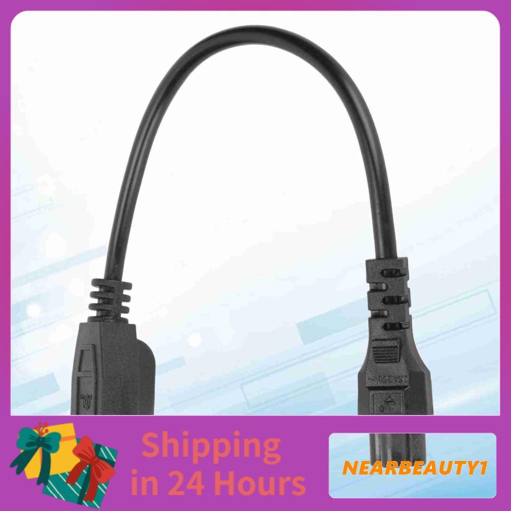 Nearbeauty1 5-15P ชายถึง IEC320 C5 สายไฟหญิง AC สั้น 0.3 ม./0.98 ฟุตสำหรับงานหนัก    18 AWG กันน้ำสำหรับคอมพิวเตอร์