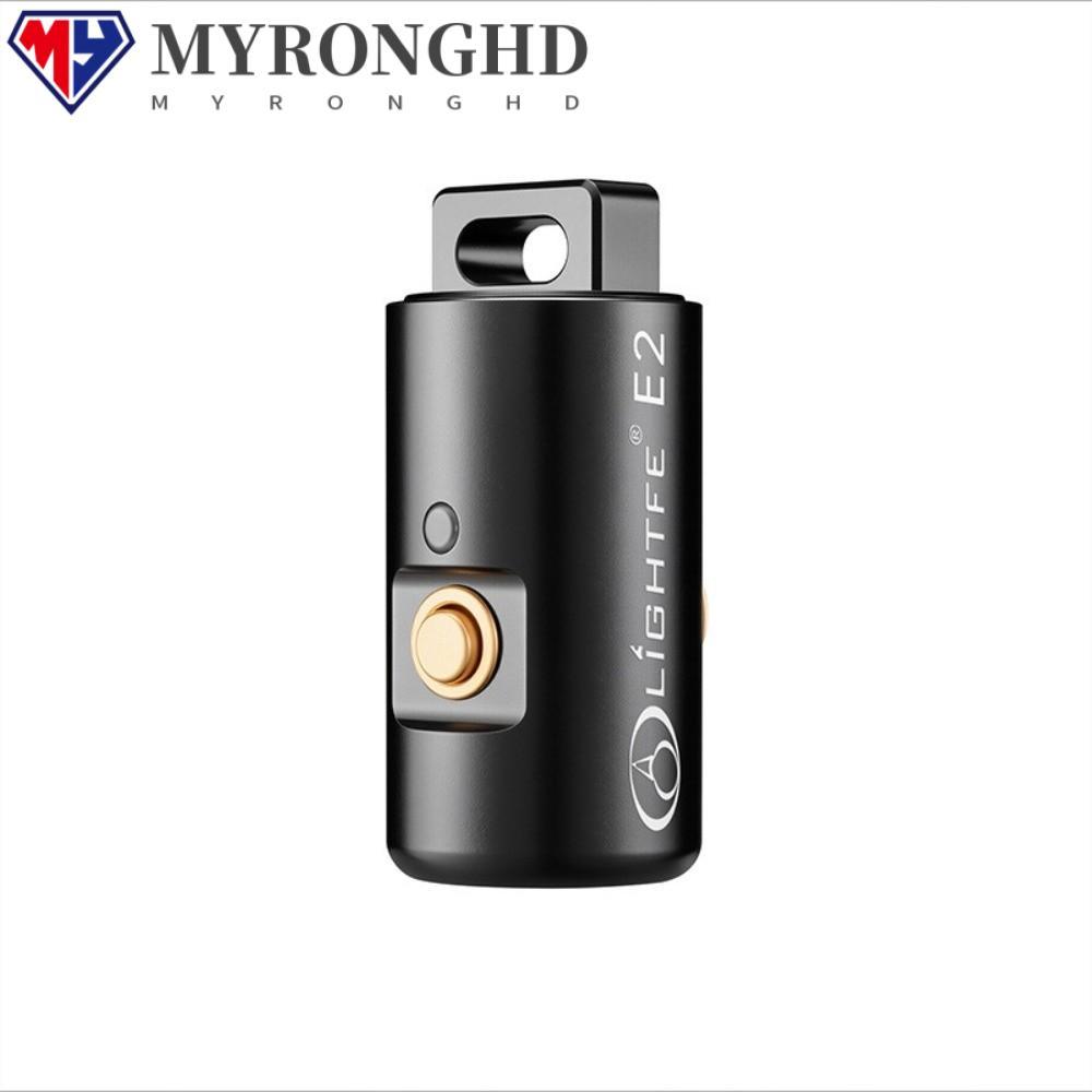MYRONGHD ไฟฉายบางเฉียบ 6g ชาร์จแม่เหล็ก พวงกุญแจ 6 โหมด สโตรบฉุกเฉิน แคมป์ปิ้ง วิ่ง