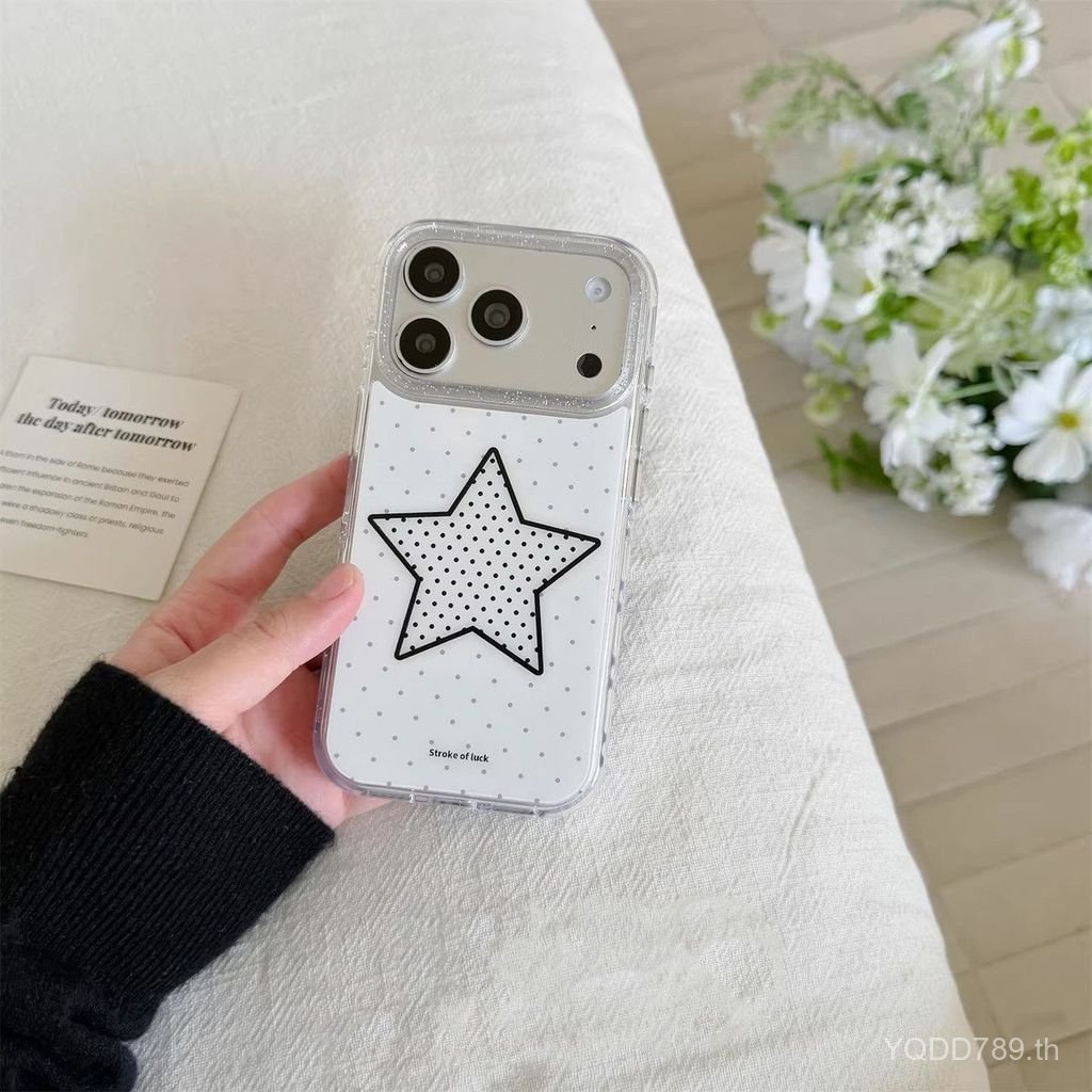 เคสโทรศัพท์เหมาะสําหรับiPhone 7 8 X XS XR XSMAX 11 12 13 14 15 16 17 Pro max Plus Air Polka Dot Star