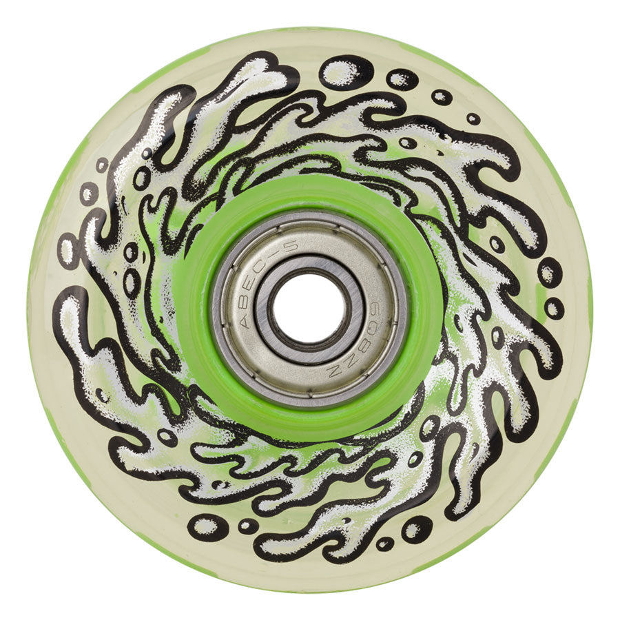 Slime Balls OG Slime Light Ups with Green LED And Bearings 78a Skateboard Cruiser Wheels 60mm