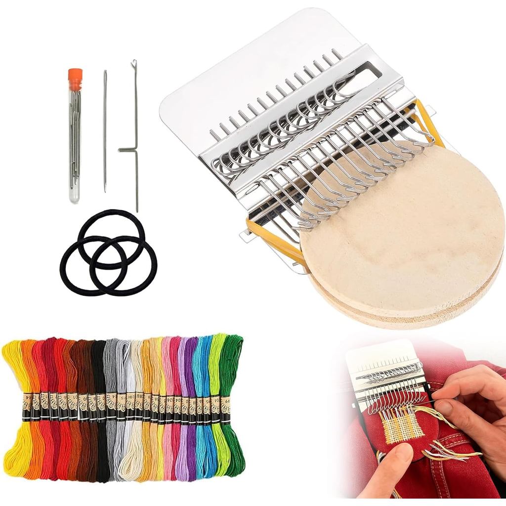 Lumivora PatchMaker Loom, 2.0 อัพเกรด Knit Patch Darning Loom Kit, Mini Knitpatch Machine, ชุดถักสํา
