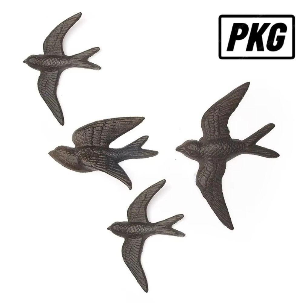 REPKG Swallow Cast Iron เครื่องประดับ, DIY Decor Black Cast Iron Swallow, Creative Cast Iron Swallow