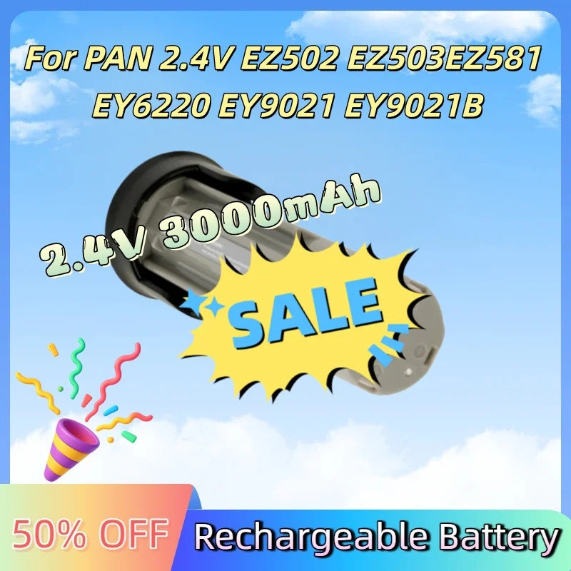 2.4V สําหรับ PAN EZ502 EZ503 EZ581 EY6220 EY9021 EY9021B EY903 EZ1320 NI-MH ไร้สายสว่านไฟฟ้า 2.4V 30