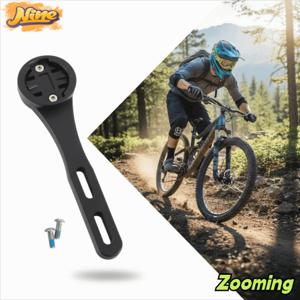 ZOOMING ขายึดคอมพิวเตอร์แฮนด์จักรยาน สีดํา ติดตั้งง่าย รองรับคอมพิวเตอร์ปั่นจักรยาน, ขายึดคอมพิวเตอร์จักรยาน ABS สําหรับขอบ 200, 500, 510, 800, 810, 1000 คอมพิวเตอร์จักรยาน GPS