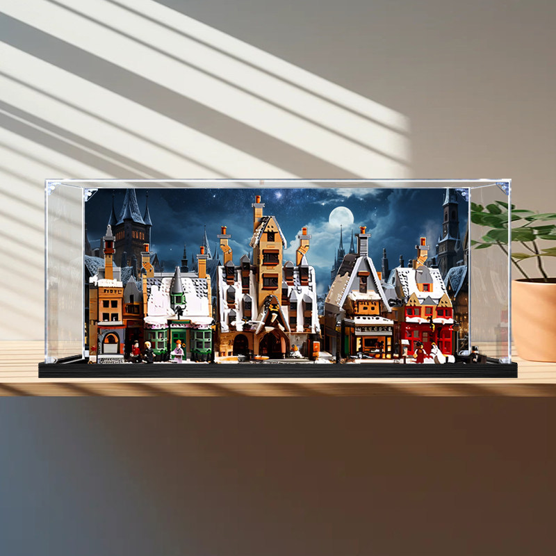[กล่องแสดงโปร่งใส] Harry Potter Hogmode Village กล่องแสดงอะคริลิคเหมาะสําหรับ Lego 76457 กล่องป้องกั