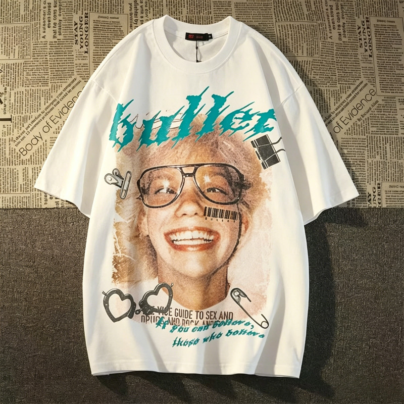 【ส่งจากไทย】เสื้อยืดฤดูร้อนสไตล์อินสไตล์เกาหลี เสื้อยืดแฟชั่น สวมใส่สบาย พิมพ์ลายดิจิตอล ผู้หญิง Clothing Tshirt
