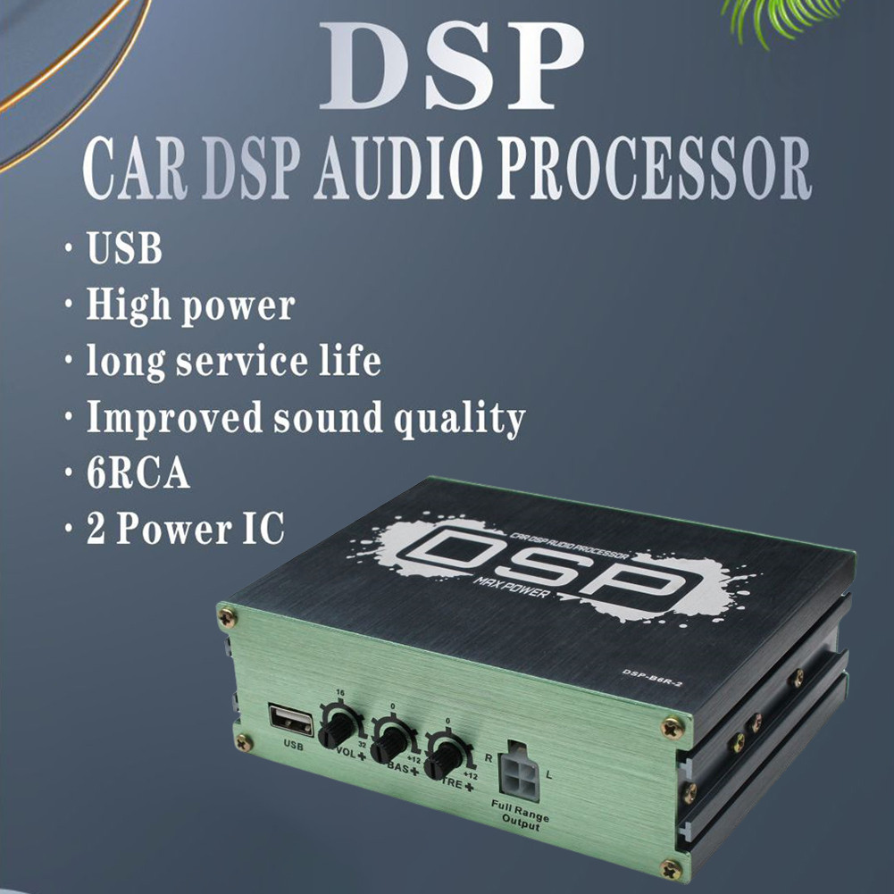 [Julia1.th] DSP เครื่องขยายเสียงรถยนต์ 6 ช่องเอาต์พุต DSP รถ Equalizer นําทางคุณภาพเสียง Enhancement