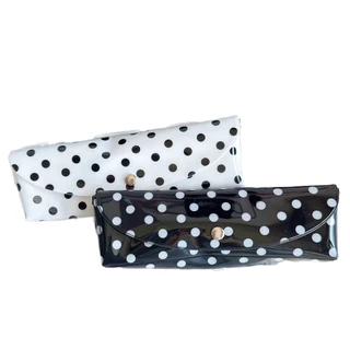 Ins Polka Dot Series กล่องดินสอ Organizer กระเป๋าเครื่องเขียนนักเรียนแฟชั่น Minimalist