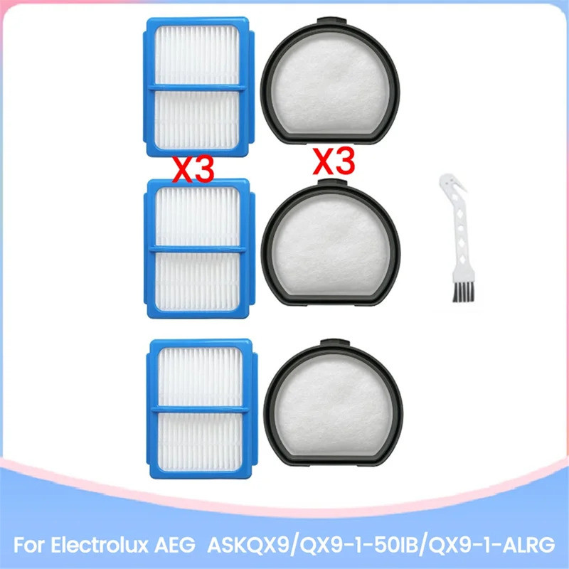 ตัวกรองด้านหน้าด้านหลังผ้าฝ้ายสําหรับ AEG ASKQX9/QX9-1-50IB/QX9-1-ALRG เครื่องดูดฝุ่นอุปกรณ์เสริมอะไ
