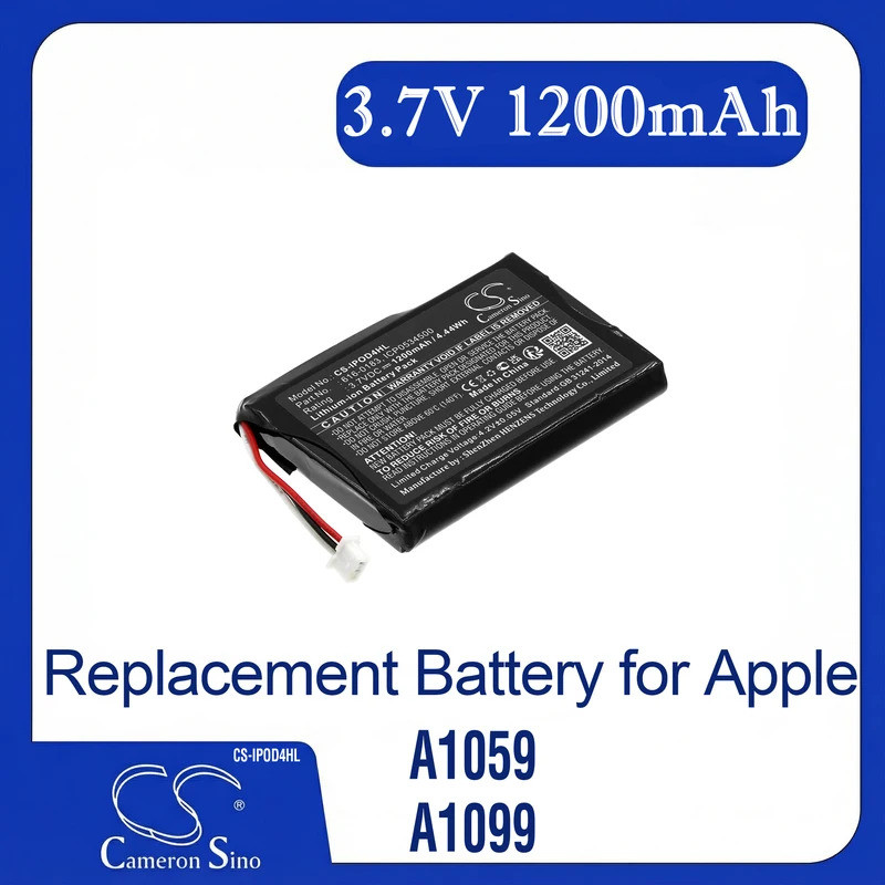 Cameron Sino แบตเตอรี่ทดแทนสําหรับ Apple A1059, A1099, iPOD 4th Generio, เหมาะกับ P/N 616-0183,616-0