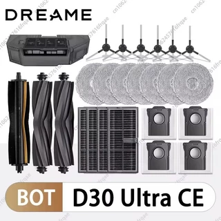 Dreame D30 Ultra CE L10s Ultra Gen 2 เครื่องดูดฝุ่นหุ่นยนต์อุปกรณ์เสริมหลักแปรงด้านข้าง Mop ผ้า HEPA กรองถุงเก็บฝุ่นอะไหล่