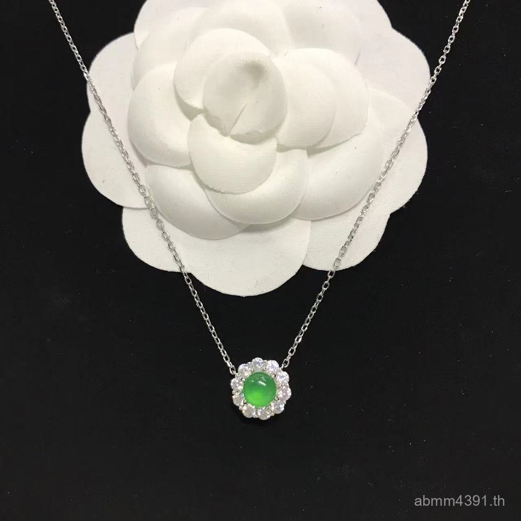 ร้อยสร้อยคอเงินใหม่ Pure Light Chalcedony สไตล์จีน s925 จีน High-End สร้อยคอหรูหราหญิง Simple Feel R