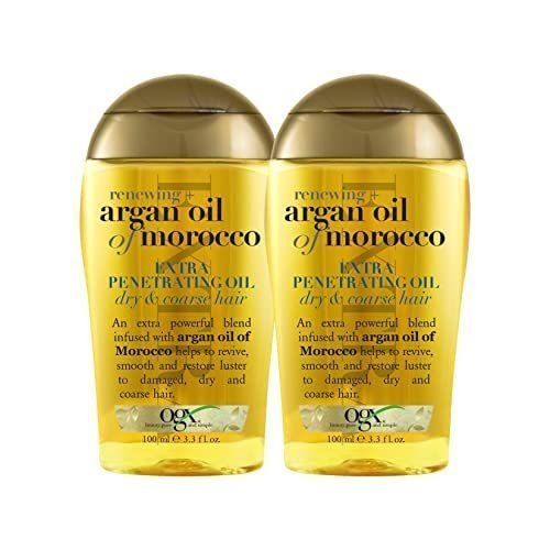 OGX Renewing + Argan Oil of Morocco Hair Oil, Extra Strength Penetrating Serum Treatment for Dry, Da