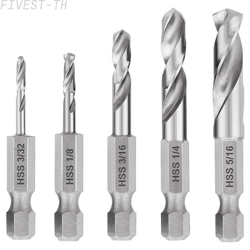 ⭐FIVESTARS⭐High Speed Steel Stubby Drill Bits Quick Change 1/4 Hex Shank For Metal Drilling
