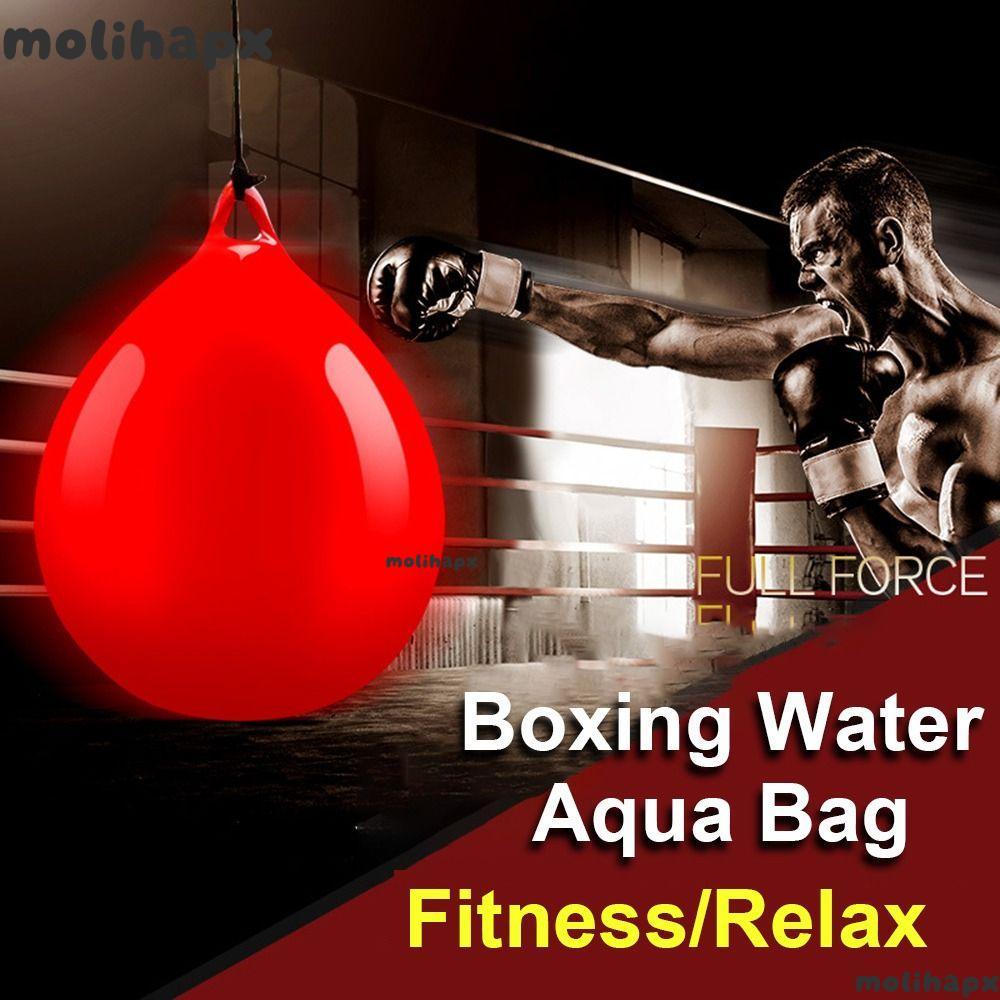 MOLIH Aqua Punching Bag, PVC Red Boxing Water Aqua Bag, Boxing Practice Heavy Duty Hanging Bag