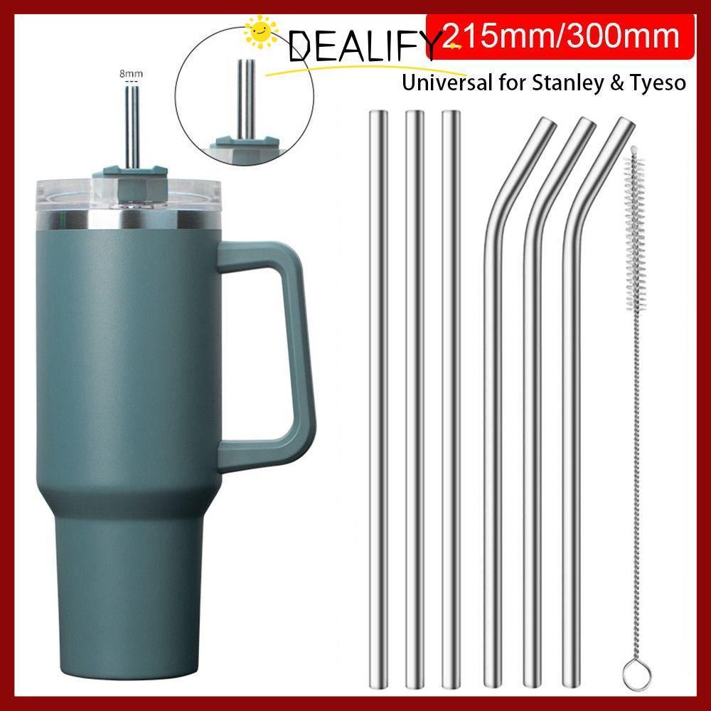 จัดส่งจากประเทศไทยDEALIFY 1 ชิ้นหลอดสแตนเลส,ตรง Bent 6 มม.8 มม.ถ้วยฟาง,นํามาใช้ใหม่ดื่มเงินเปลี่ยนฟา