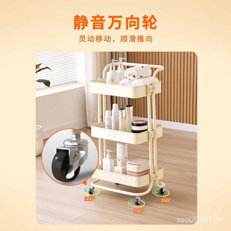 Rack Storage ห้องครัวรถเข็นบ้านเลือก Rack Storage Rack ที่เข้มงวดห้องน้ํา Multi-Purpose Mobile Rack 