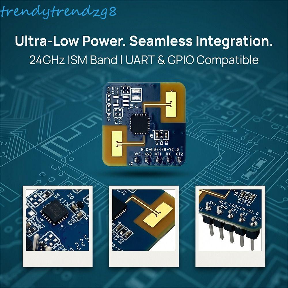 TRENDYTREND LD2420 เซ็นเซอร์เรดาร์, เอาต์พุต UART FMCW Radar 24GHz มิลลิเมตร Wave Radar, Sensor GPIO