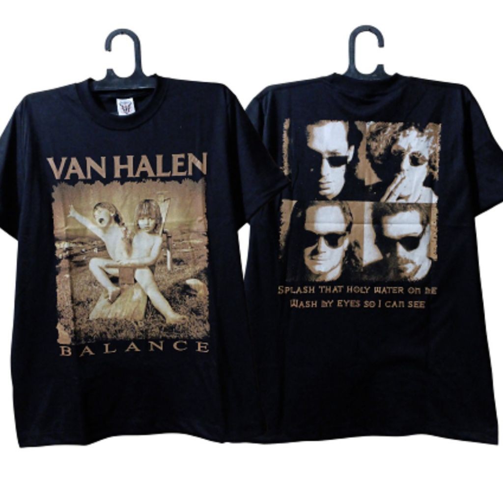 เสื้อยืดพิมพ์ลาย VAN HALEN | สีชมพู ฟลอยด์