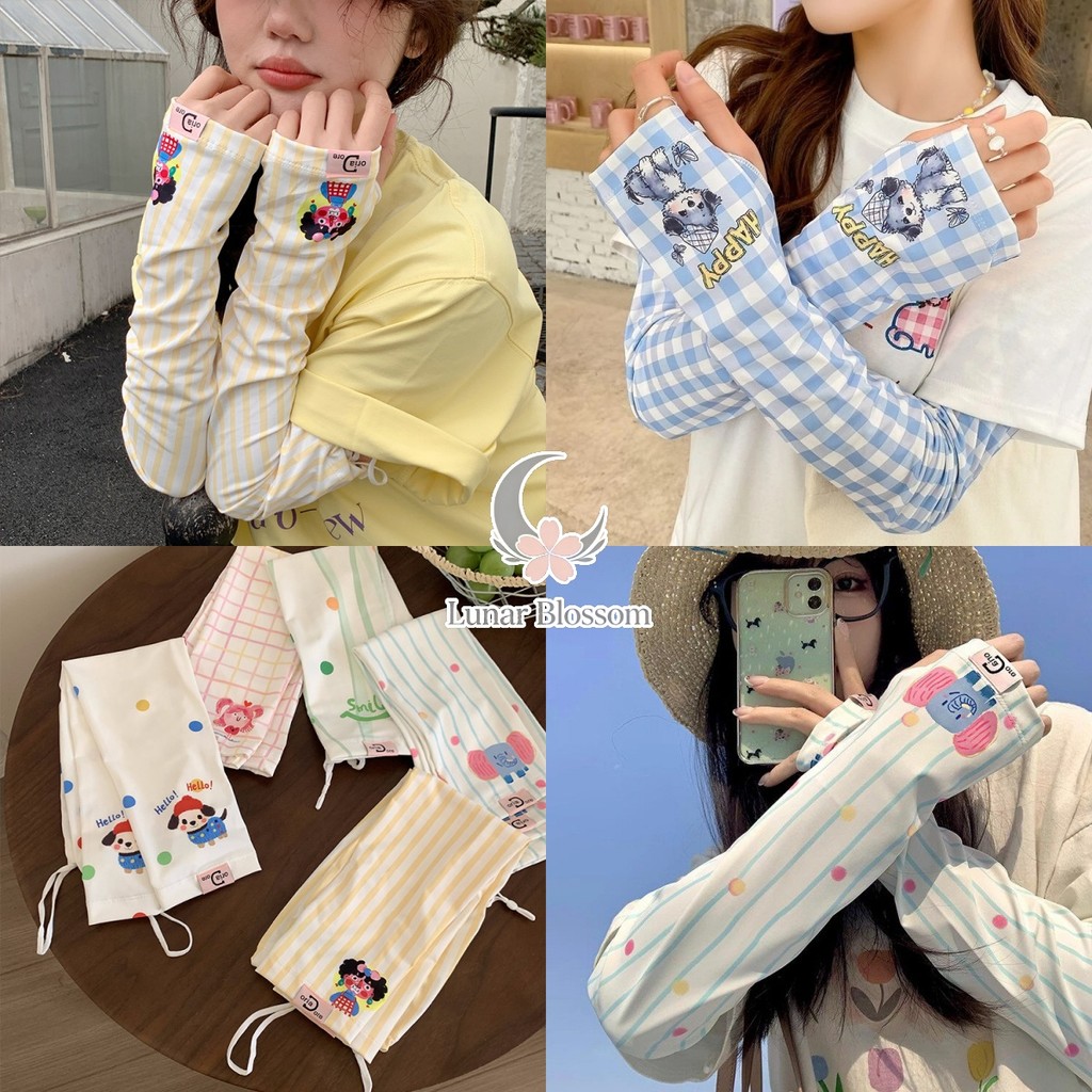 Lunar Blossom🌼🌼ลวดลายการ์ตูน ปลอกแขนน้ำแข็ง ปลอกแขนกันแดด มีหลายแบบให้เลือก ฤดูร้อน จำเป็น ส่งไวจากไทย