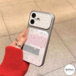 เคสเปลี่ยนสีหนัง ลาย Kitty ตาราง น่ารัก สไตล์ฮิต คู่รัก เข้ากันได้กับIPhone 17 air 12 16 14 11 13 15 Pro Max 16 15 Plus
