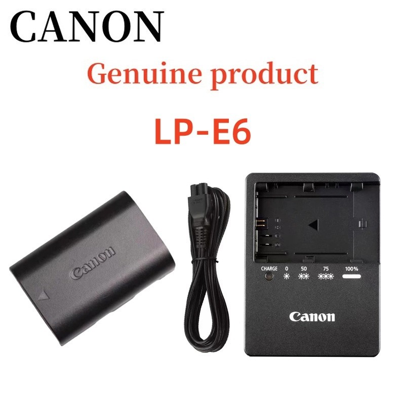 【CANON Genuine product】CANON Digital Camera Battery  LP-E6 /E6N   LC-E6E  Battery+Charger