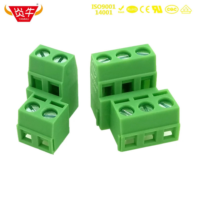50 ชิ้น KF127A 5.08 2P 3P DOUBLE ROW KF127HL SCREW YAN TERMINAL BLOCKS DG127A 5.08 มิลลิเมตร 2PIN 3P