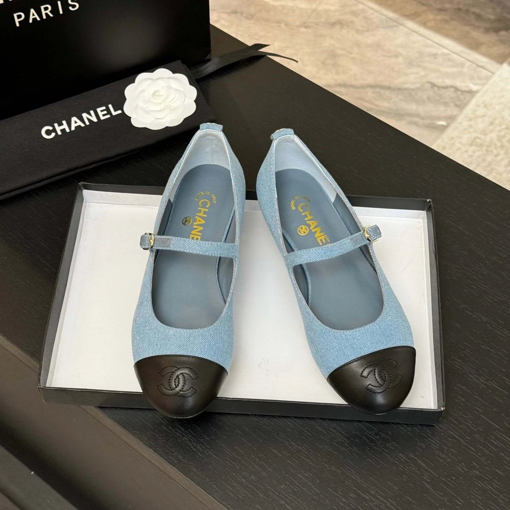 รองเท้า.CHANEL ขนาด 35-39 หนังแท้ทั้ง-upper และ outsole