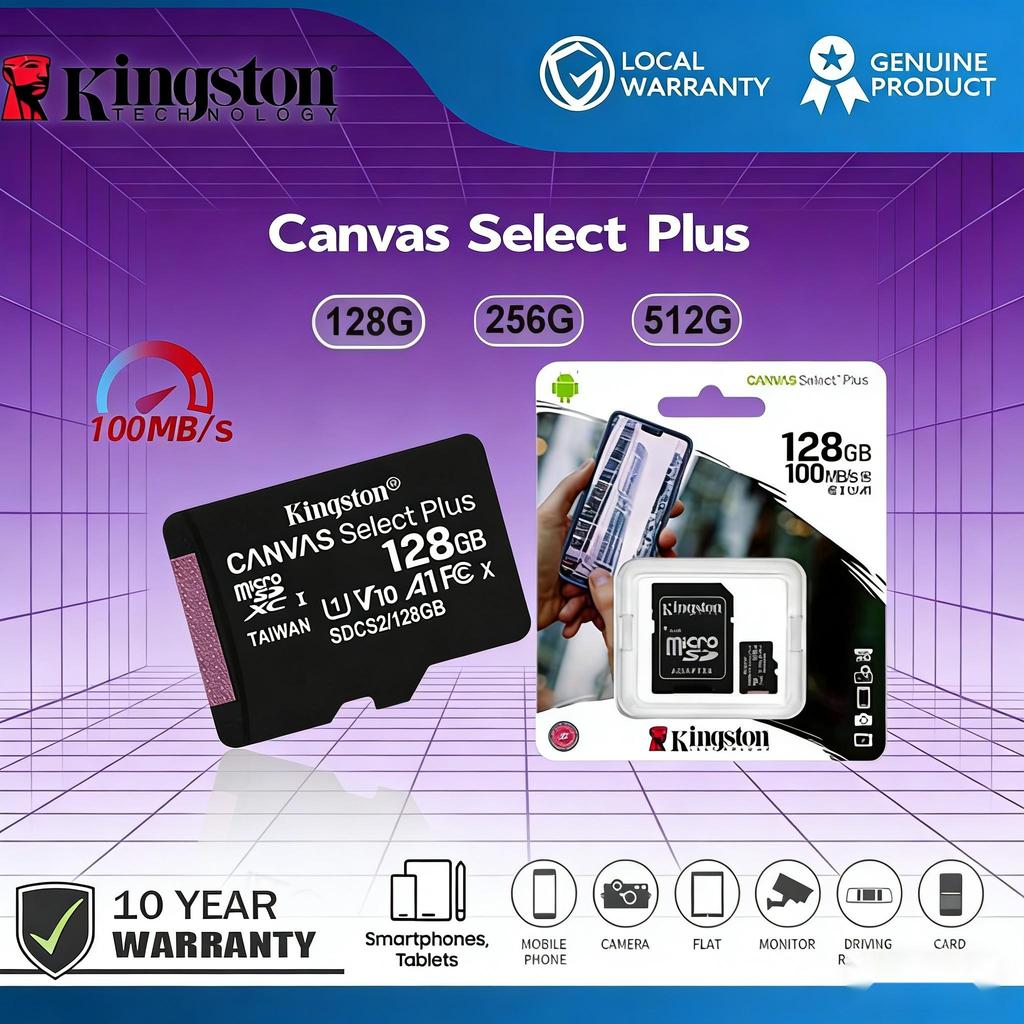 Kingston โทรศัพท์มือถือ โน๊ตบุ๊ค Kingston Canvas Select Plus แซนดิส Kingston 512GB จัดส่งจากไทย รองร