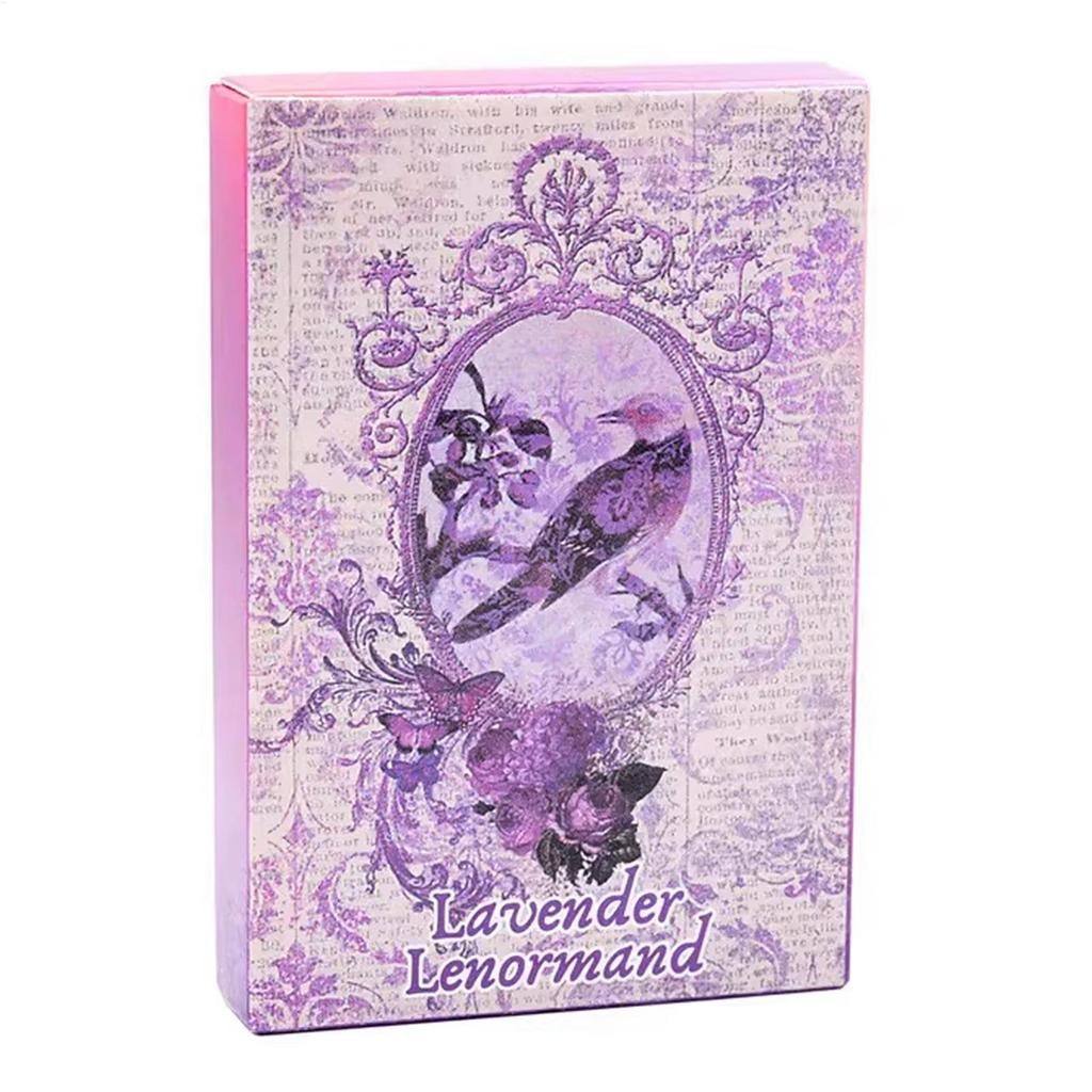 39 ชิ้น Seventh Sphere Lenormand Tarot เริ่มต้น Tarot Deck Tarotorial Guide เกมกระดานสีม่วง Oracle ก