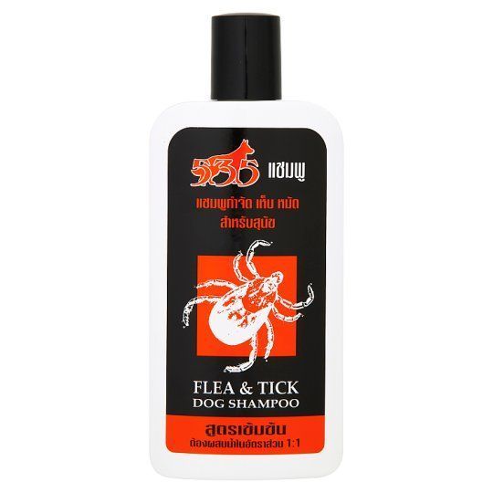 [สินค้าส่งด่วน] 535แชมพูสุนัขป้องกันกำจัดเห็บหมัด220 535 FLEA + TICK DOG SHAMPOO 20 CC.