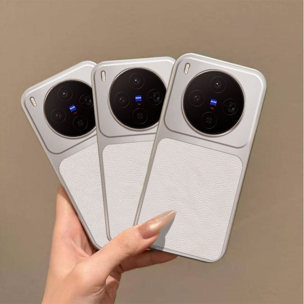 หรูหราลิ้นจี่หนังกันกระแทกเคสโทรศัพท์สําหรับ Vivo X200 Pro X300 Pro ทันทีเปลี่ยนกันชนคลุมทั้งหมด
