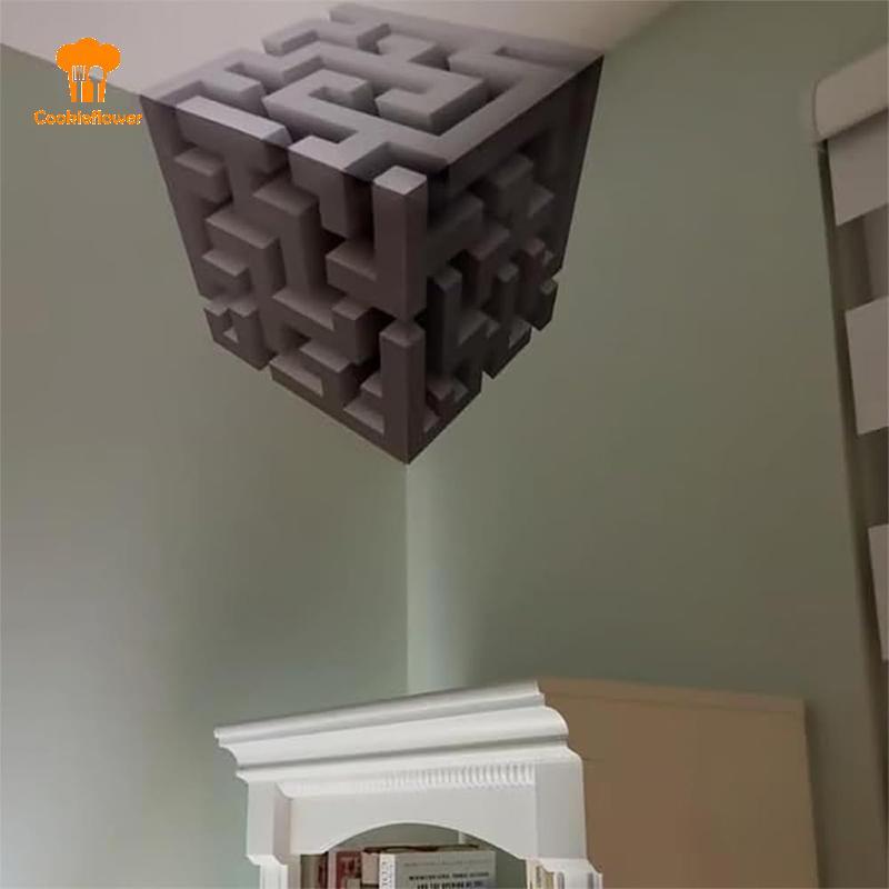 CKFR ภาพลวงตา Wall Art – รูปลอกผนังมุม 3D – มุมเป็นไปไม่ได้แรงบันดาลใจ Peel และ Sti ที่ถอดออกได้ 3D 