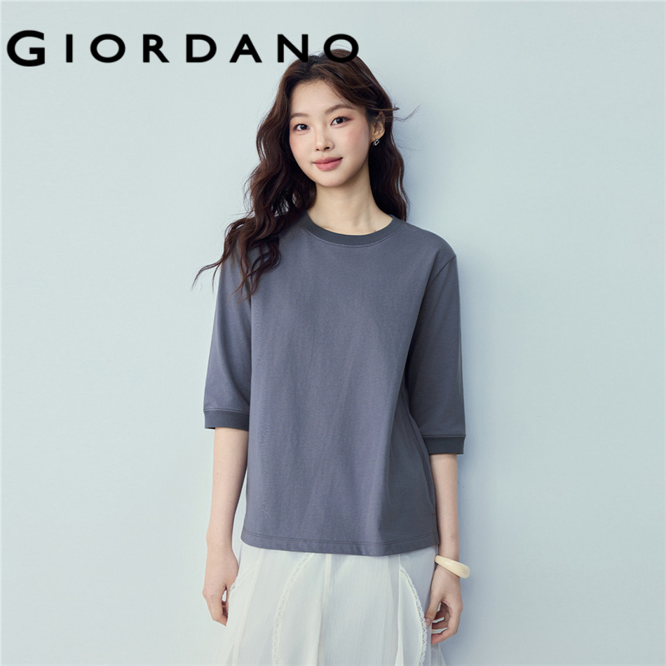 GIORDANO WOMEN Women Pure Cotton T-Shirt 05326437