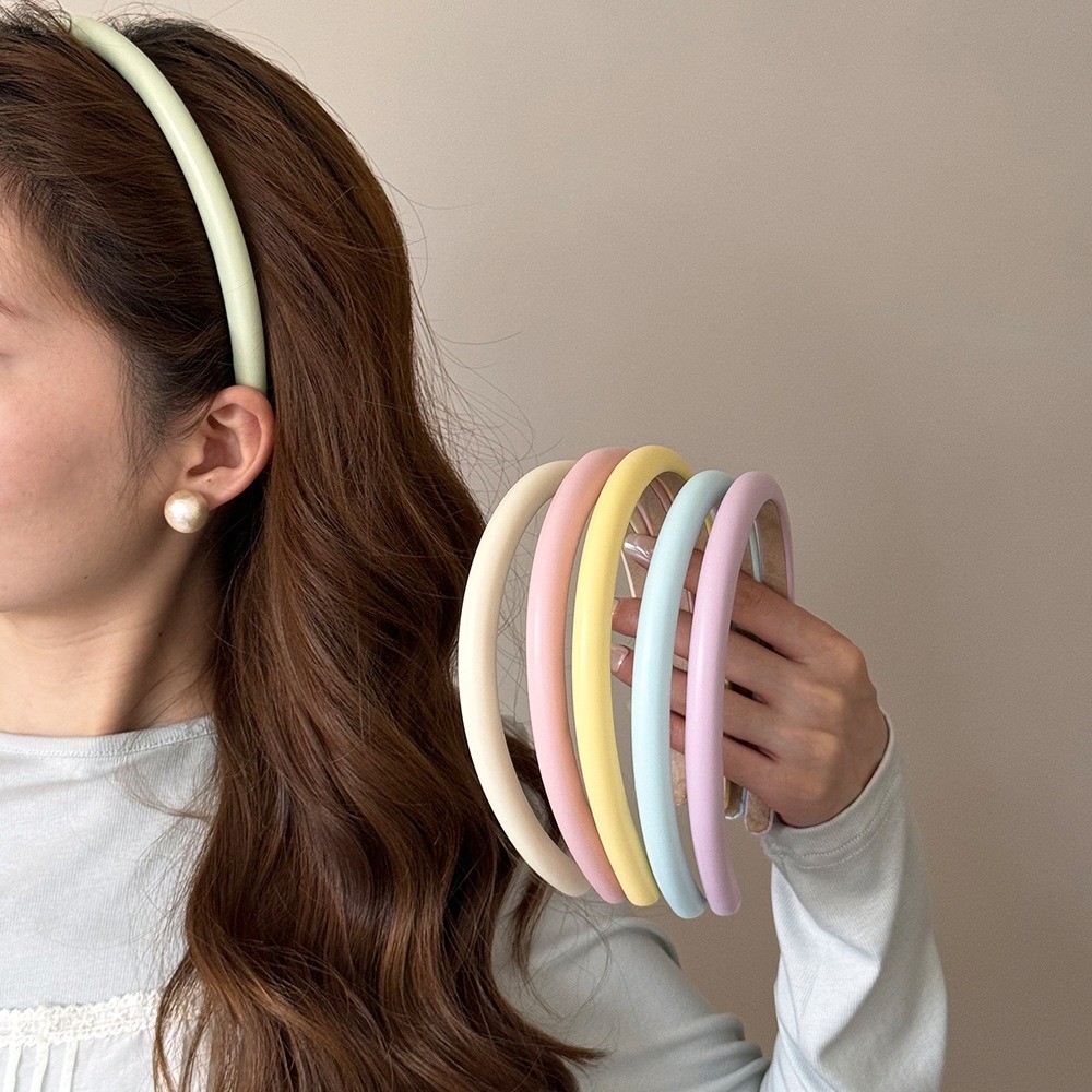 แถบคาดศีรษะสีฟองน้ำ Hululu/Macaron พร้อมปิคนิคและเข็มขัดผมแบบใหม่ เสริมความงามทรงผม
