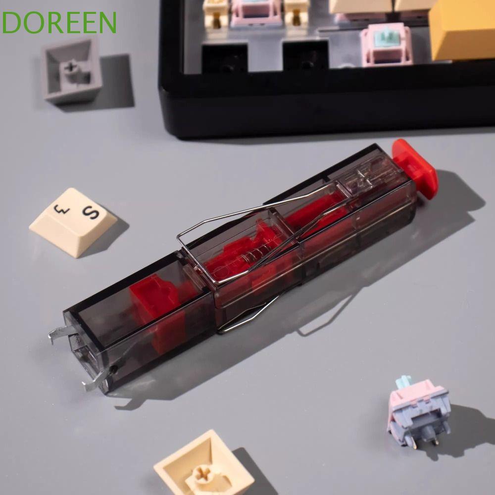 DOREEN Keys Caps Puller, 2 in 1 Transparent Keyboard Switch Puller, ทนทานน้ําหนักเบา DIY Portable Me