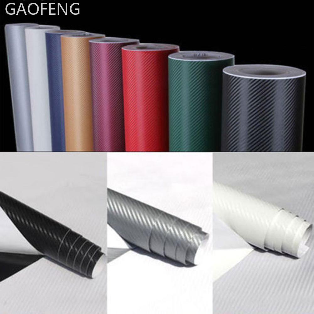 GAOFENG ใหม่ 8 นิ้ว 3D 127 ซม.50 นิ้วคาร์บอนไฟเบอร์เคลือบเงาไวนิล Decal ฟิล์มสติกเกอร์รถ Air Release