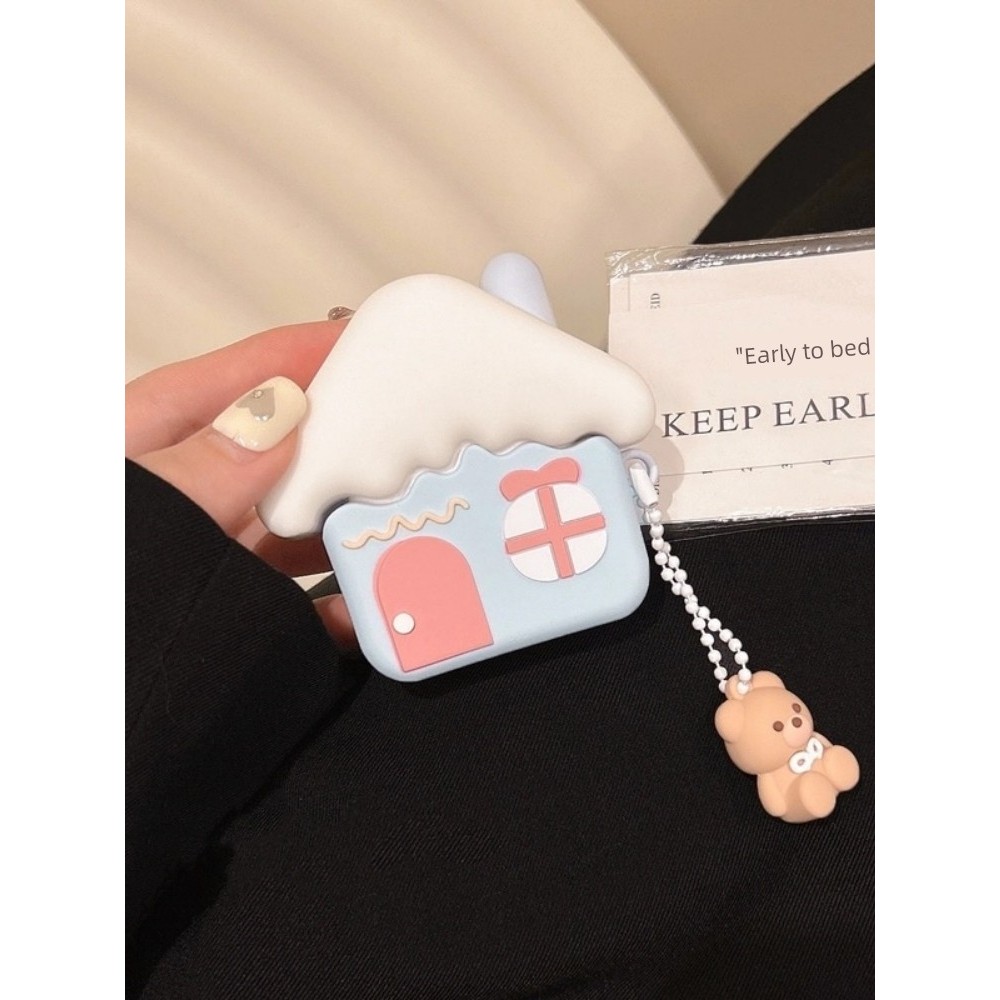 เคส airpods 3 airpods 4 case สนุก Creative Small House AirPods 4th Generation เคสป้องกัน ins สไตล์หม