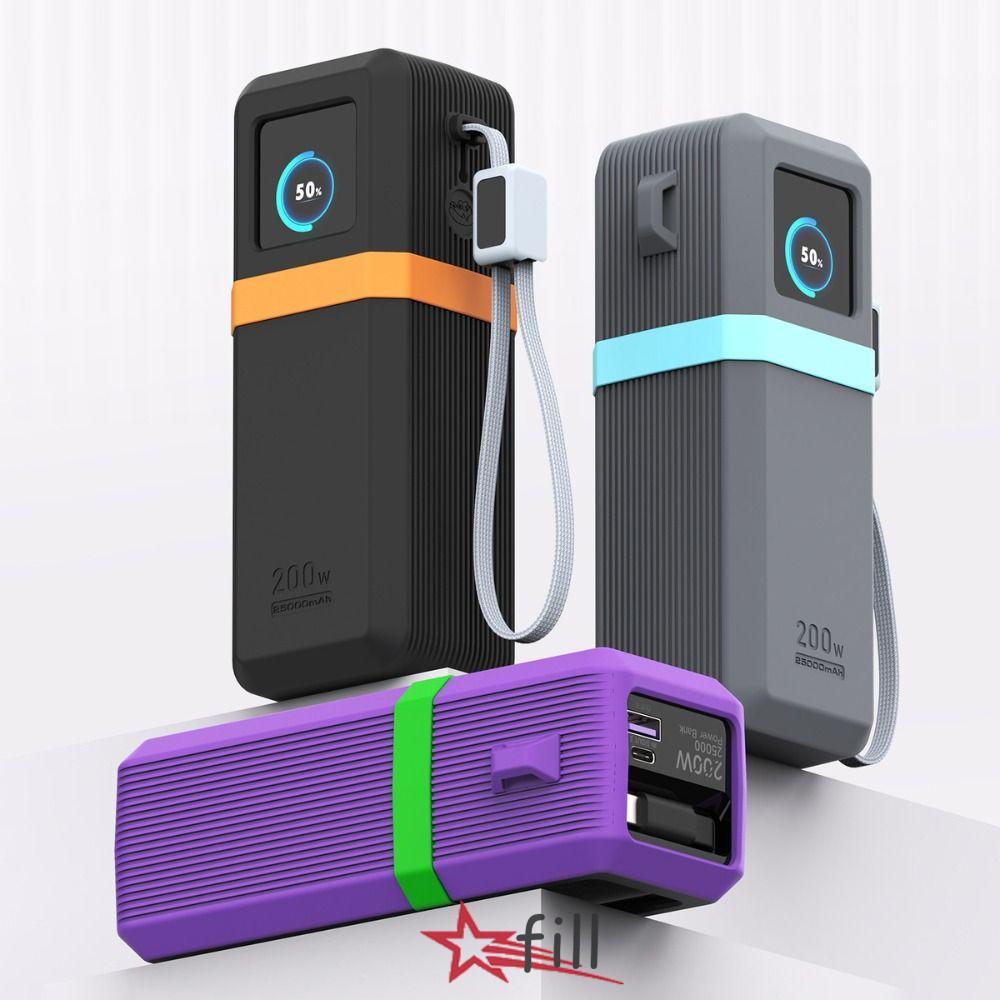 FILL ซิลิโคน,แบบพกพากันกระแทกป้องกัน,กันฝุ่นนุ่มพกพาสําหรับ UGREEN 200W 25000mAh Power Bank-PB728 Travel