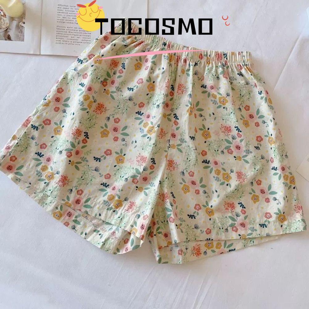 กางเกงขาสั้น.TOCSMO ทรงหลวมเอวสูง สบายๆสำหรับการพักผ่อนในฤดูร้อน